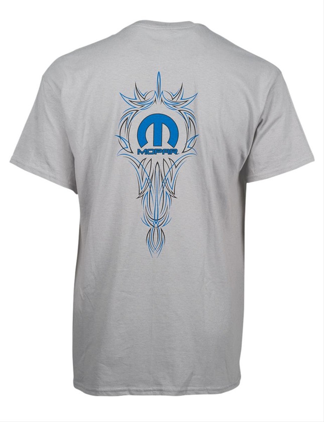 Mopar Blue Pinstriped Gray T-Shirt